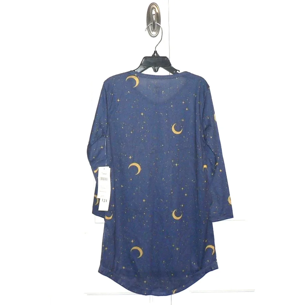 Leveret Girls‎ Moon & Stars Long Sleeve Nightgown in Blue Moon Size 5Y MSRP $60